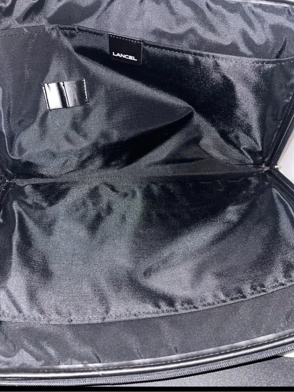 Lancel Black Laptop/Portfolio Soft Zip Case 15X11”